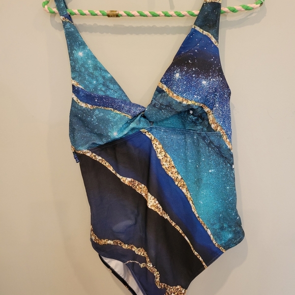 One Piece Bathing Suit With Wrap Around Cover Up Medium - Picture 3 of 8